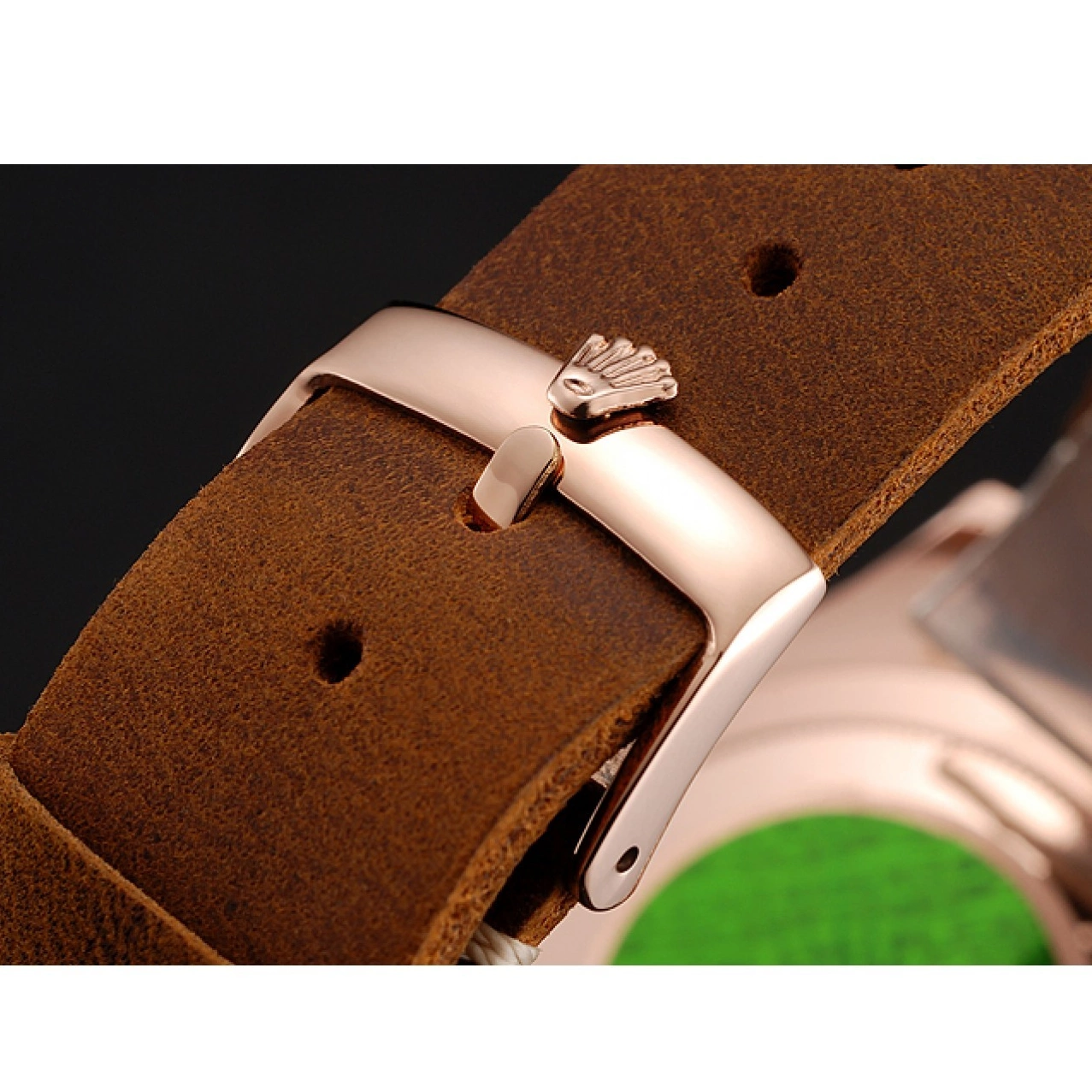 AAA Replica Watches Rose Brown Brown Case Yacht Dial Master Rolex Black Bracelet Bezel 1453860 Gold Leather 0521